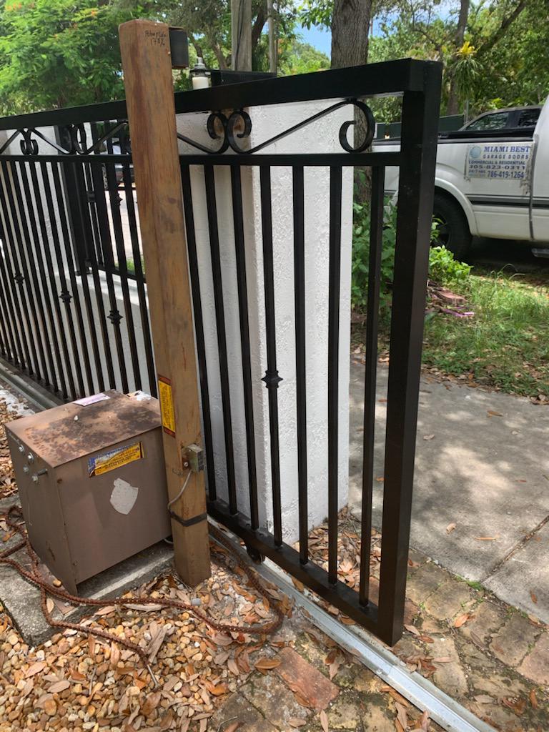 Newly installed garage door with matching hardware
